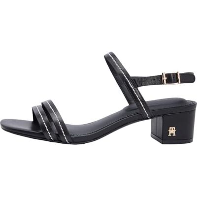 Tommy Hilfiger Femme Low Heel Sandal Stitching Talons, Black (Black), 39 EU - Publicité Tommy Hilfiger Femme Low Heel Sandal Stitching Talons, Black (Black), 39 EU - Publicité