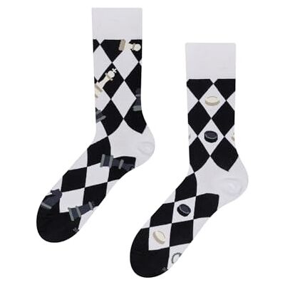 Dedoles Chaussettes Unisexe Homme Femme & Enfants beaucoup designs amusants gauche droite différent, couleur: Noir, motif: Jeu d’échecs et de dames, taille: 35-38 - Publicité Dedoles Chaussettes Unisexe Homme Femme & Enfants beaucoup designs amusants gauche droite différent, couleur: Noir, motif: Jeu d’échecs et de dames, taille: 35-38 - Publicité