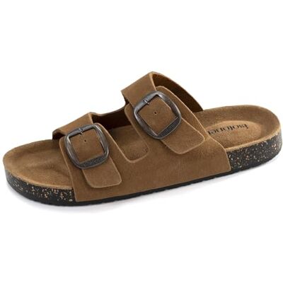 Isotoner Sandales femme à doubles brides ultra confortables, semelle intérieure cuir, 41, camel - Publicité Isotoner Sandales femme à doubles brides ultra confortables, semelle intérieure cuir, 41, camel - Publicité