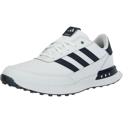 Adidas Chaussures de golf S2g Spikeless 24 pour homme, Chaussures Blanc/bleu marine/argenté métallisé, 12.5 - Publicité Adidas Chaussures de golf S2g Spikeless 24 pour homme, Chaussures Blanc/bleu marine/argenté métallisé, 12.5 - Publicité