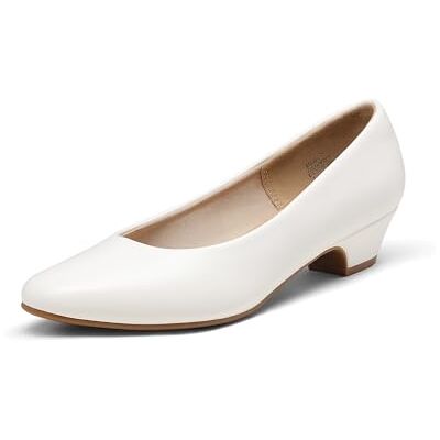 DREAM PAIRS Escarpins Femme Petit Talon Chaussure, Escarpins Compensés Elégants et Confortables pour Femme,Size 39,Blanc/PU,Mila - Publicité DREAM PAIRS Escarpins Femme Petit Talon Chaussure, Escarpins Compensés Elégants et Confortables pour Femme,Size 39,Blanc/PU,Mila - Publicité