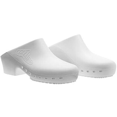 Calzuro – Chaussures sanitaires S classiques avec trous latéraux, qualité professionnelle CE 35-36 Blanc - Publicité Calzuro – Chaussures sanitaires S classiques avec trous latéraux, qualité professionnelle CE 35-36 Blanc - Publicité