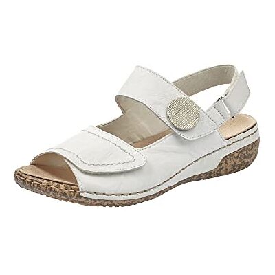 Rieker Sandales à Bout Ouvert pour Femme Printemps/été , Blanc., 39 EU - Publicité Rieker Sandales à Bout Ouvert pour Femme Printemps/été , Blanc., 39 EU - Publicité
