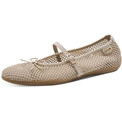 Tamaris Femme Ballerine avec bride plate beige 38 EU - Publicité Tamaris Femme Ballerine avec bride plate beige 38 EU - Publicité