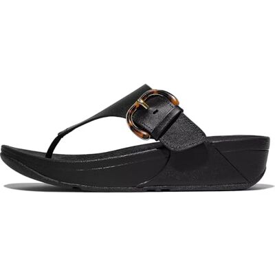 Fitflop Sandales en Cuir Lulu Noir - Publicité Fitflop Sandales en Cuir Lulu Noir - Publicité