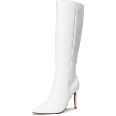 DREAM PAIRS Bottes hautes pointues à talon aiguille pour femme, Pierre Bottes à talon aiguille sexy à bout pointu de 9,4 cm, chaussures habillées tendance et classiques - Publicité DREAM PAIRS Bottes hautes pointues à talon aiguille pour femme, Pierre Bottes à talon aiguille sexy à bout pointu de 9,4 cm, chaussures habillées tendance et classiques - Publicité