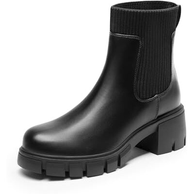 DREAM PAIRS Bottines Chelsea pour Femmes Boots à Talons Larges Bottes Confortable,Size 40.5,Noir,SDAB2312W - Publicité DREAM PAIRS Bottines Chelsea pour Femmes Boots à Talons Larges Bottes Confortable,Size 40.5,Noir,SDAB2312W - Publicité