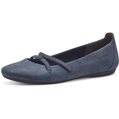 Tamaris Femme Ballerine avec bride plate bleu 38 EU - Publicité Tamaris Femme Ballerine avec bride plate bleu 38 EU - Publicité