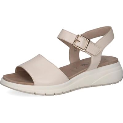 CAPRICE sandale plate femme en cuir, Beige (CREAM PERLATO), 42 EU - Publicité CAPRICE sandale plate femme en cuir, Beige (CREAM PERLATO), 42 EU - Publicité