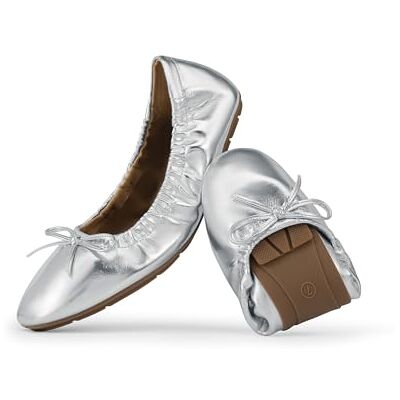 DREAM PAIRS Chaussures plates décontractées à bout pointu pour femme Confortables Chaussures plates à enfiler, argenté, 40 EU - Publicité DREAM PAIRS Chaussures plates décontractées à bout pointu pour femme Confortables Chaussures plates à enfiler, argenté, 40 EU - Publicité