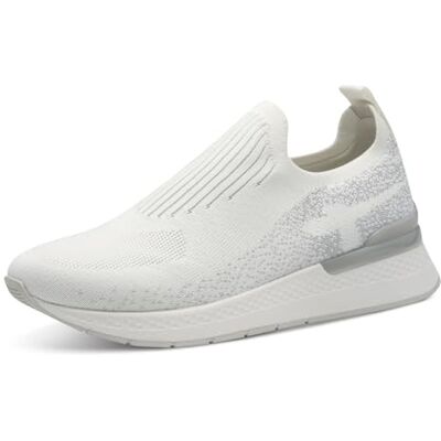 Tamaris Pantoufles pour Femme, Semelle intérieure Amovible, Active General, Blanc/argenté., 39 EU - Publicité Tamaris Pantoufles pour Femme, Semelle intérieure Amovible, Active General, Blanc/argenté., 39 EU - Publicité