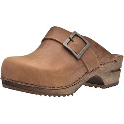 Sanita Urban Sabots Ouverts Produit Original Fabriqué à la Main pour Femme Sabots en Cuir avec Semelle en Bois Marron 36 EU - Publicité Sanita Urban Sabots Ouverts Produit Original Fabriqué à la Main pour Femme Sabots en Cuir avec Semelle en Bois Marron 36 EU - Publicité