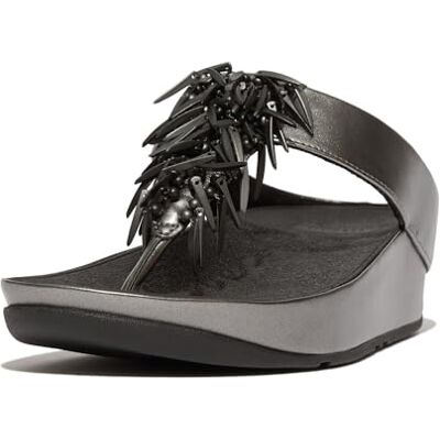 FitFlop Femme Rumba Sandale cale, Étain Noir, 41.5 EU - Publicité FitFlop Femme Rumba Sandale cale, Étain Noir, 41.5 EU - Publicité