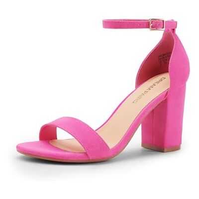 DREAM PAIRS Sandales à talons pour femme à talon bloc épais avec bout ouvert et sangle de cheville de 8,9 cm pour fête, rendez-vous, mariage, rose vif, 41 EU - Publicité DREAM PAIRS Sandales à talons pour femme à talon bloc épais avec bout ouvert et sangle de cheville de 8,9 cm pour fête, rendez-vous, mariage, rose vif, 41 EU - Publicité