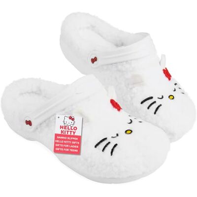 Hello Kitty Sanrio Sabots Femme et Ado Fille, EU 35-41, Pantoufles Hiver Jardin Intérieur Anime, Semelle Antidérapante Polaire (37 EU, Blanc) - Publicité Hello Kitty Sanrio Sabots Femme et Ado Fille, EU 35-41, Pantoufles Hiver Jardin Intérieur Anime, Semelle Antidérapante Polaire (37 EU, Blanc) - Publicité