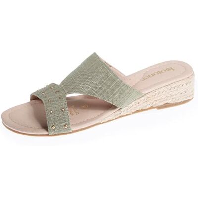 Isotoner Espadrilles Femme, 38, Kaki - Publicité Isotoner Espadrilles Femme, 38, Kaki - Publicité