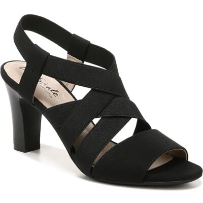 LifeStride Femme Charlotte Sandale à Talon, Noir, 37 EU Large - Publicité LifeStride Femme Charlotte Sandale à Talon, Noir, 37 EU Large - Publicité