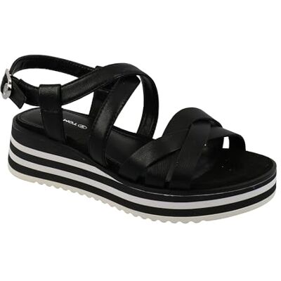 TOM TAILOR Sandales compensées pour femme , Noir, 39 EU - Publicité TOM TAILOR Sandales compensées pour femme , Noir, 39 EU - Publicité