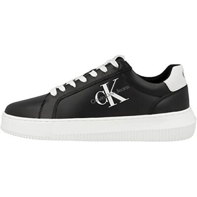 Calvin Klein Jeans Baskets Homme Semelle Épaisse Chunky Cupsole Monologo Chaussures, Noir (Black/White), 43 - Publicité Calvin Klein Jeans Baskets Homme Semelle Épaisse Chunky Cupsole Monologo Chaussures, Noir (Black/White), 43 - Publicité
