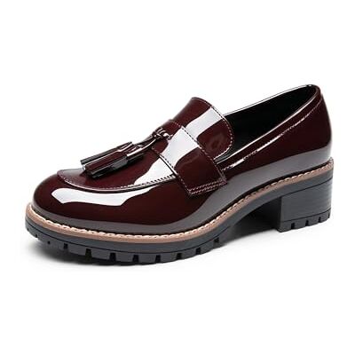 DREAM PAIRS Mocassins à plateforme à enfiler avec semelle à crampons pour femmes, chaussures habillées et décontractées pour femme, Patte bordeaux, 38 EU - Publicité DREAM PAIRS Mocassins à plateforme à enfiler avec semelle à crampons pour femmes, chaussures habillées et décontractées pour femme, Patte bordeaux, 38 EU - Publicité