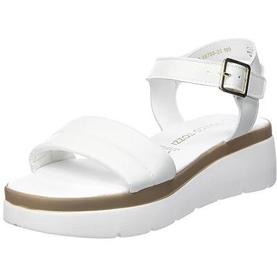 MARCO TOZZI Femme Damen Sandale cale, Blanc, 38 EU - Publicité MARCO TOZZI Femme Damen Sandale cale, Blanc, 38 EU - Publicité