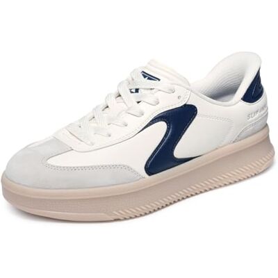 Skechers Hotshot Hi-Lifted Luxe Baskets à Enfiler Mains Libres pour Femme, Ivoire/Bleu Marine, 38 EU - Publicité Skechers Hotshot Hi-Lifted Luxe Baskets à Enfiler Mains Libres pour Femme, Ivoire/Bleu Marine, 38 EU - Publicité