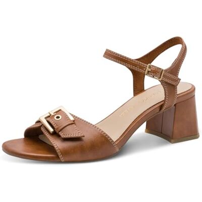 MARCO TOZZI Sandale femme semelle intérieure Feel Me souple doublure douce à bride arrière, marron (COGNAC), 40 EU - Publicité MARCO TOZZI Sandale femme semelle intérieure Feel Me souple doublure douce à bride arrière, marron (COGNAC), 40 EU - Publicité