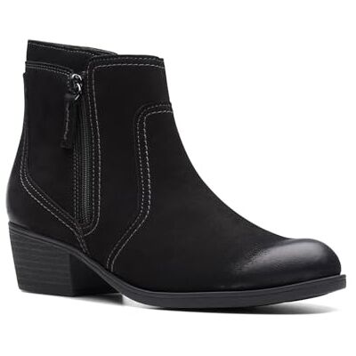 Clarks Bottines Charlten Bay pour femme, Noir/nubuck, 5 UK Wide - Publicité Clarks Bottines Charlten Bay pour femme, Noir/nubuck, 5 UK Wide - Publicité