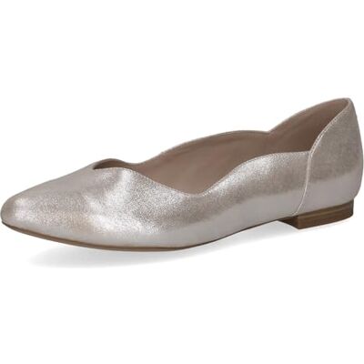 CAPRICE Ballerines Femme en Cuir, Marron (Taupe Metallic), 41 EU - Publicité CAPRICE Ballerines Femme en Cuir, Marron (Taupe Metallic), 41 EU - Publicité