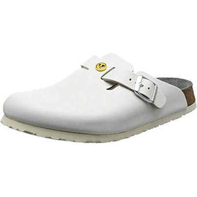 Birkenstock Boston Chaussures en Cuir Naturel Antistatique, Blanc, 38 EU étroit, Blanc., 38 EU - Publicité Birkenstock Boston Chaussures en Cuir Naturel Antistatique, Blanc, 38 EU étroit, Blanc., 38 EU - Publicité