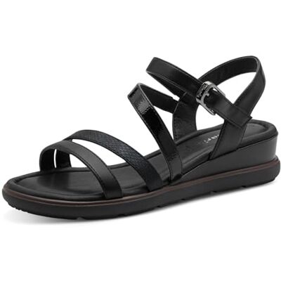 Tamaris sandale femme à talon compensé noir 39 EU - Publicité Tamaris sandale femme à talon compensé noir 39 EU - Publicité