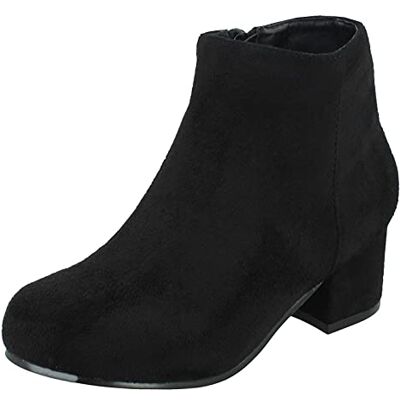 Spot On Bottines à talons pour filles, Microfibre noire., 32 EU - Publicité Spot On Bottines à talons pour filles, Microfibre noire., 32 EU - Publicité