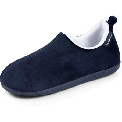 Isotoner Chaussons pantoufles Bottillons femme microvelours semelle ergonomique soutien voûte plantaire, 38, marine - Publicité Isotoner Chaussons pantoufles Bottillons femme microvelours semelle ergonomique soutien voûte plantaire, 38, marine - Publicité