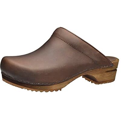 Sanita Chrissy Sabots Ouverts Produit Original Fabriqué à la Main pour Femme Sabots en Cuir avec Semelle en Bois Marron foncé 36 EU - Publicité Sanita Chrissy Sabots Ouverts Produit Original Fabriqué à la Main pour Femme Sabots en Cuir avec Semelle en Bois Marron foncé 36 EU - Publicité