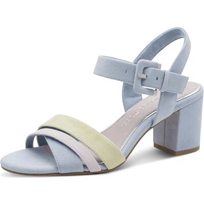 MARCO TOZZI Femme Sandale semelle intérieure Feel Me douce Végane doublure douce Chic, bleu (LT.BLUE MULTI), 38 EU - Publicité MARCO TOZZI Femme Sandale semelle intérieure Feel Me douce Végane doublure douce Chic, bleu (LT.BLUE MULTI), 38 EU - Publicité