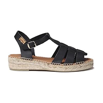 TONI PONS Espadrille Cuir Femme- Noir, 39 EU - Publicité TONI PONS Espadrille Cuir Femme- Noir, 39 EU - Publicité