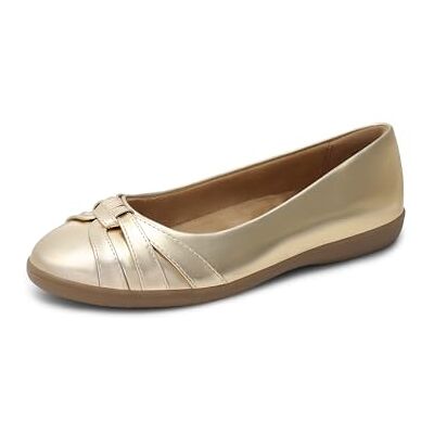 DREAM PAIRS Ballerines Femme Confortables à Bout Rond, Chaussures Plates à Enfiler avec Soutien de la Voûte Plantaire, Idéales pour Bureau, Travail ou Quotidien,Size 41.5,Or,SDFA2430W - Publicité DREAM PAIRS Ballerines Femme Confortables à Bout Rond, Chaussures Plates à Enfiler avec Soutien de la Voûte Plantaire, Idéales pour Bureau, Travail ou Quotidien,Size 41.5,Or,SDFA2430W - Publicité
