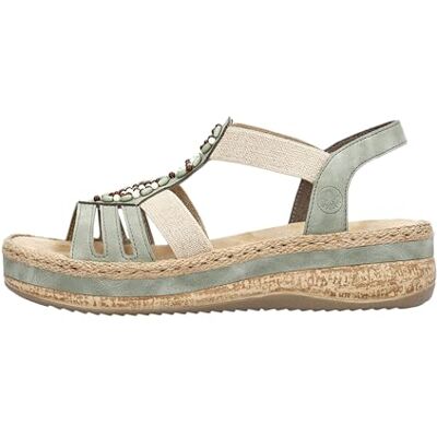 Rieker V0920 Sandales Femme Vert 38 - Publicité Rieker V0920 Sandales Femme Vert 38 - Publicité