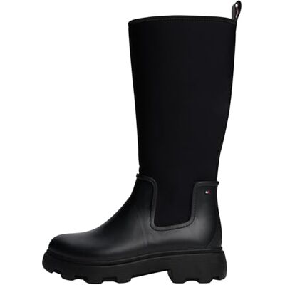 Tommy Hilfiger Bottes Femme Flag Long Warm Lining Bottes de Pluie, Noir (Black), 37 - Publicité Tommy Hilfiger Bottes Femme Flag Long Warm Lining Bottes de Pluie, Noir (Black), 37 - Publicité