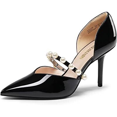 DREAM PAIRS Escarpins Femme Confortables à Talon Aiguille Bout Pointu, Chaussures Mariage Femme Élégantes, Escarpins Soirée Mode,Size 41,Noir,SDPU2316W - Publicité DREAM PAIRS Escarpins Femme Confortables à Talon Aiguille Bout Pointu, Chaussures Mariage Femme Élégantes, Escarpins Soirée Mode,Size 41,Noir,SDPU2316W - Publicité