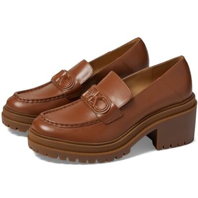 Michael Kors Rocco Heeled Loafer Donna, Luggage EU 39.5 - Publicité Michael Kors Rocco Heeled Loafer Donna, Luggage EU 39.5 - Publicité