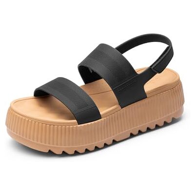DREAM PAIRS Sandales Femme Plateforme Légères et Réglables, Semelle Compensée Confort avec Soutien de la Voûte Plantaire, Antidérapantes Chaussures Été Plage Voyage,Size 38,Noir - Publicité DREAM PAIRS Sandales Femme Plateforme Légères et Réglables, Semelle Compensée Confort avec Soutien de la Voûte Plantaire, Antidérapantes Chaussures Été Plage Voyage,Size 38,Noir - Publicité