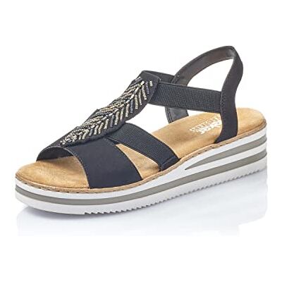 Rieker Femme Sandales V02C1, Dame Sandales Fines,Chaussure d'été,Sandale d'été,Confortable,Plate,Noir (Schwarz / 00),37 EU / 4 UK - Publicité Rieker Femme Sandales V02C1, Dame Sandales Fines,Chaussure d'été,Sandale d'été,Confortable,Plate,Noir (Schwarz / 00),37 EU / 4 UK - Publicité