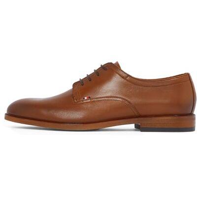 Tommy Hilfiger Chaussures Derby Homme Thunit Leather Bout Rond, Marron (Winter Cognac), 41 - Publicité Tommy Hilfiger Chaussures Derby Homme Thunit Leather Bout Rond, Marron (Winter Cognac), 41 - Publicité