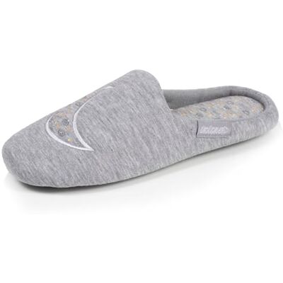 Isotoner Chaussons extra-light pantoufles Mules femme jersey, semelle gomme antidérapante, 39/40, gris chiné - Publicité Isotoner Chaussons extra-light pantoufles Mules femme jersey, semelle gomme antidérapante, 39/40, gris chiné - Publicité