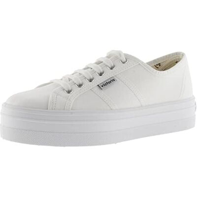 Victoria Baskets Barcelona Toile & Plateforme 109200 pour Femme Blanco 35 - Publicité Victoria Baskets Barcelona Toile & Plateforme 109200 pour Femme Blanco 35 - Publicité