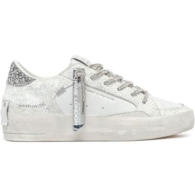 Crime London - SK8 Deluxe Wedge - Blanc - Cuir - Sneaker - Publicité Crime London - SK8 Deluxe Wedge - Blanc - Cuir - Sneaker - Publicité