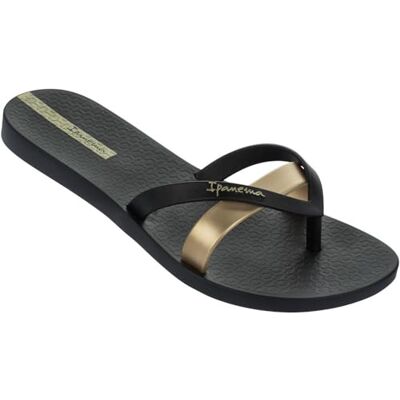 Ipanema Tongs en soie de qualité supérieure pour femmes, Noir, noir, doré., 38.5 EU - Publicité Ipanema Tongs en soie de qualité supérieure pour femmes, Noir, noir, doré., 38.5 EU - Publicité