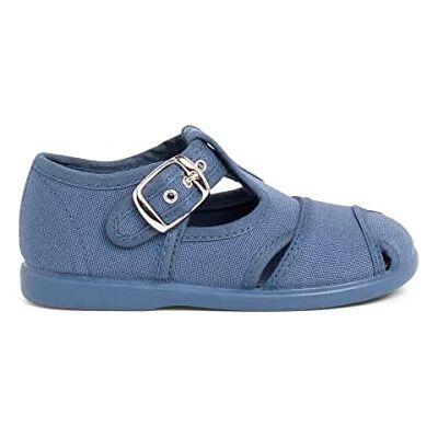 Pisamonas Salomés Style Sandales en Toile Taille 23 Couleur Bleu Denim - Publicité Pisamonas Salomés Style Sandales en Toile Taille 23 Couleur Bleu Denim - Publicité