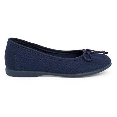Pisamonas Ballerines pour Fille Et Femme en Toile avec Ruban Taille 34 Couleur Bleu Marine - Publicité Pisamonas Ballerines pour Fille Et Femme en Toile avec Ruban Taille 34 Couleur Bleu Marine - Publicité